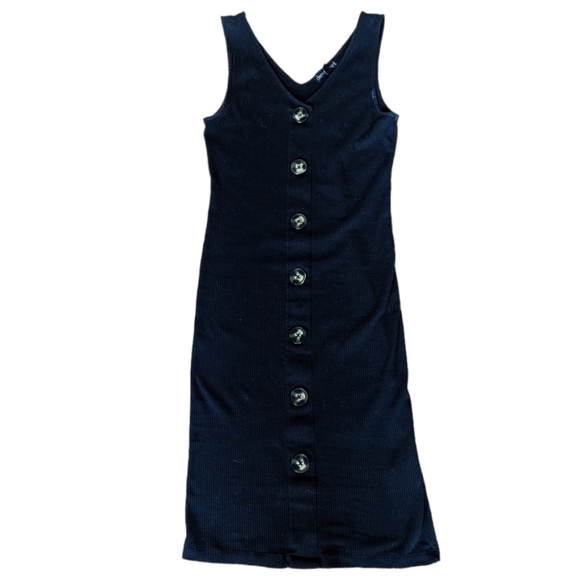 🌻2 for $20 | Derek Heart Ribbed Bodycon Style Dress with Button Detail - Picture 3 of 7
